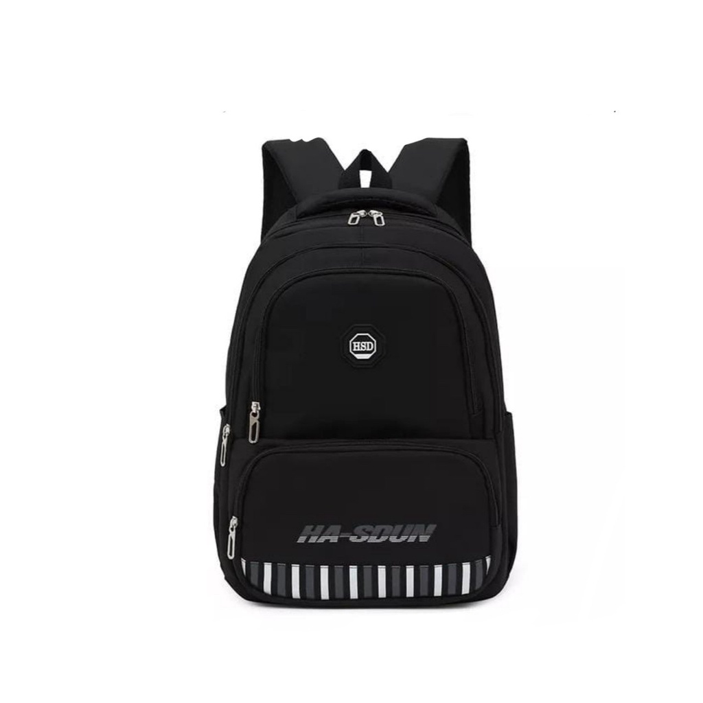 JS - Ransel Siswa Besar Mode Ransel Lencana Baru Tas Sekolah Anak Perempuan Ransel Wanita Kapasitas Tinggi Tas Perjalanan Santai Lucu Wanita Mochila