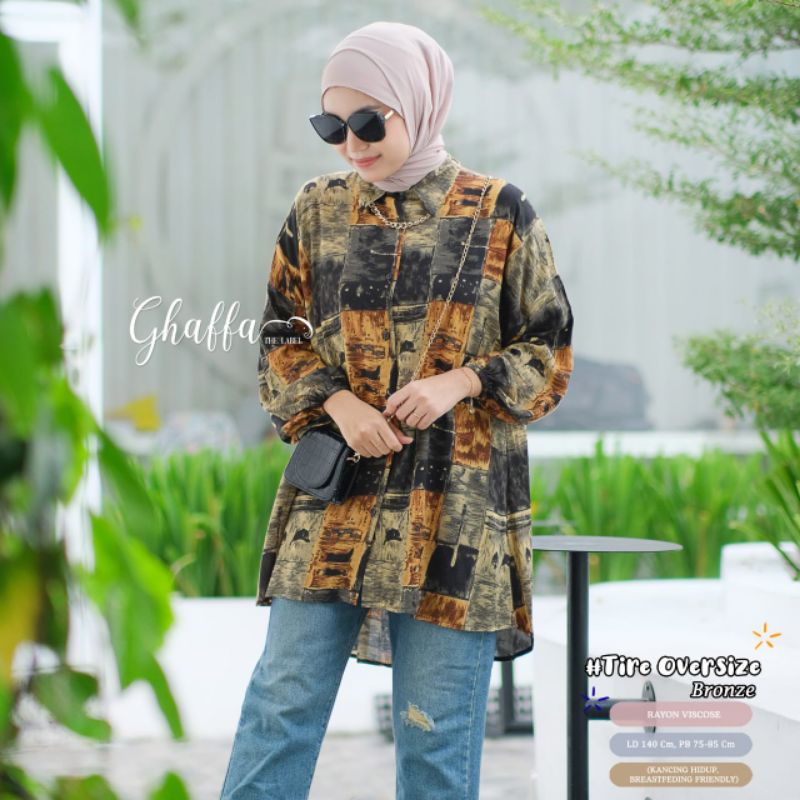 TIRE OVERSIZE BY GHAFFA THE LABEL / TUNIK ABSTRAK MUSLIMAH / Obersize jumbo LD140