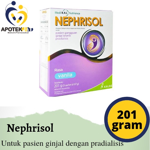 SUSU NEPHRISOL ISI 201 GR / NUTRISI GINJAL KRONIS BELUM CUCI DARAH/ NUTRISI PASIEN GAGAL GINJAL PRADIALISIS
