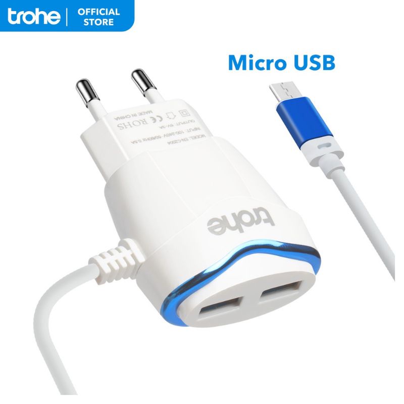TROHE Wall Charger Type-C Micro Fast Charging 15W