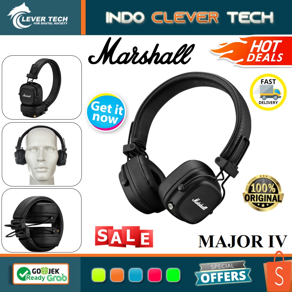 Marshall Major IV Bluetooth Headphone Headset Major 4 Original