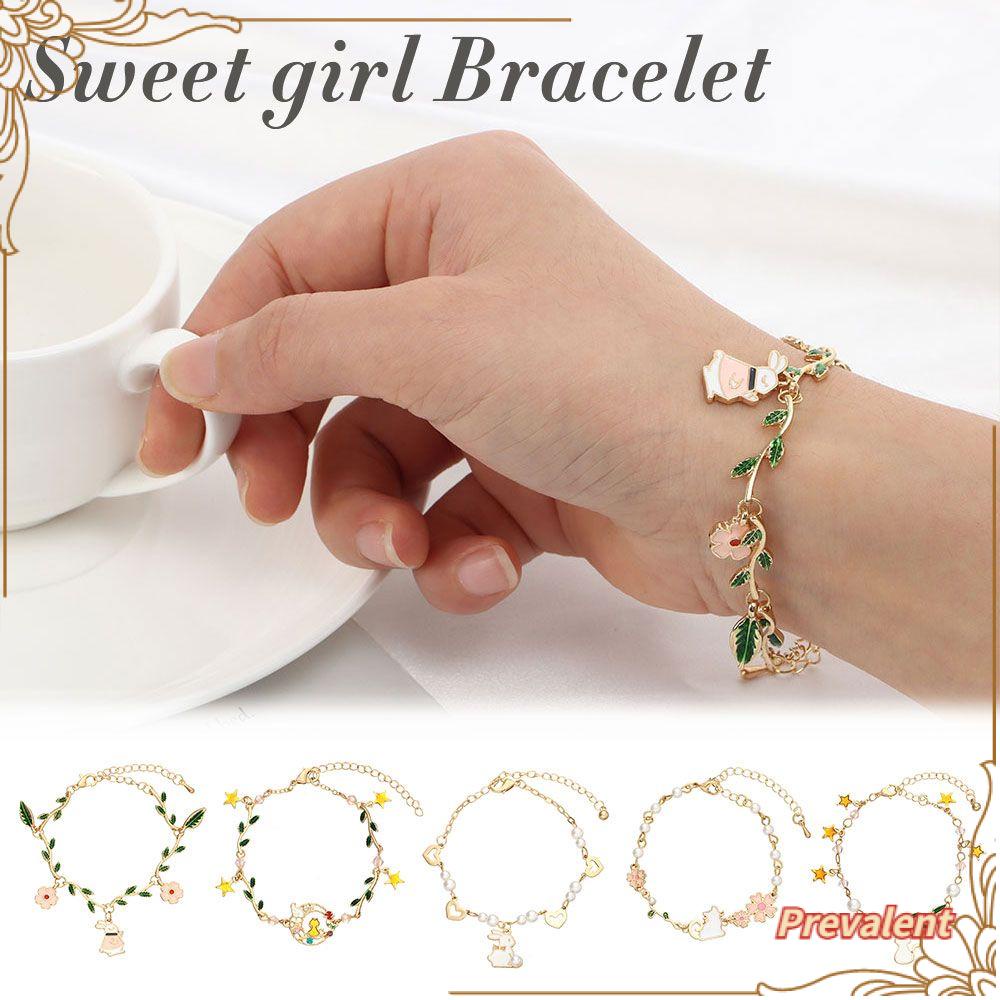 PREVA Animal Bracelet Gift Imitation Pearl Cute Jewelry Accessories Sweet Bunny Charm Bracelet