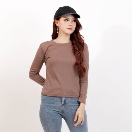 INNER BASIC LONGSLEEVE SHIRT RIB TEBAL KOS LENGAN PANJANG