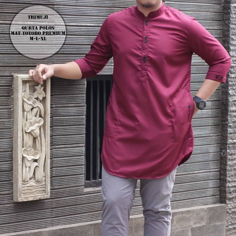 BAJU MUSLIM PRIA LENGAN 3/4, QURTA PAKISTAN, KOKO PREMIUM TOYOBO TOJIRO,