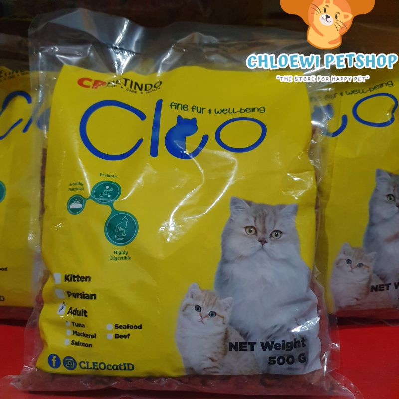 Cleo Adult Tuna 500gram - Makanan Kucing Cleo Repack