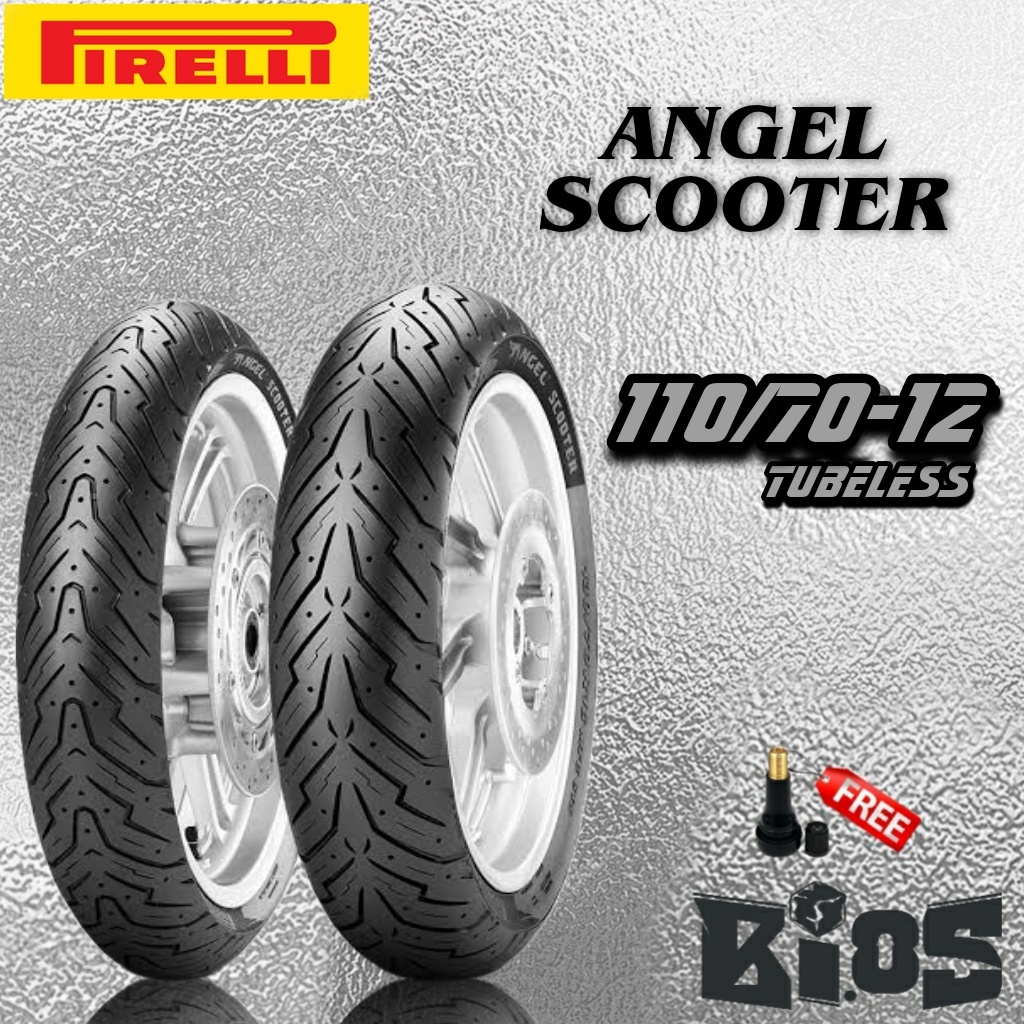 BAN PIRELLI ANGEL SCOOTER TUBELESS RING 10 11 12 UKURAN 3.00-10 | 3.50-10 | 90/90-10 | 100/90-10 | 120/70-10 | 110/70-11 | 120/70-11 | 110/70-12 | 120/70-12 | 130/70-12 BAN RACING MOTOR SCOOPY DONAT FREEGO VESPA MATIC SPRINT PRIMAVERA LX S 2V 3V IGET