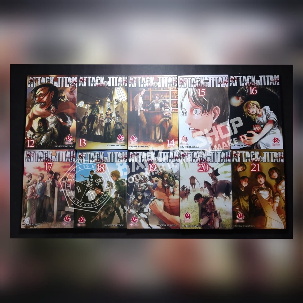 Dijual Komik Attack On Titan (Shingeki No Kyojin) Vol. 12 - 23 Fullset Checkout 2x