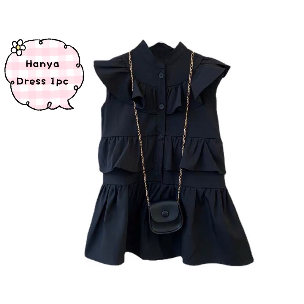 Dress Couple (Mini Dress) Mom/Anak Motif Hitam Polos (Harga Satuan)