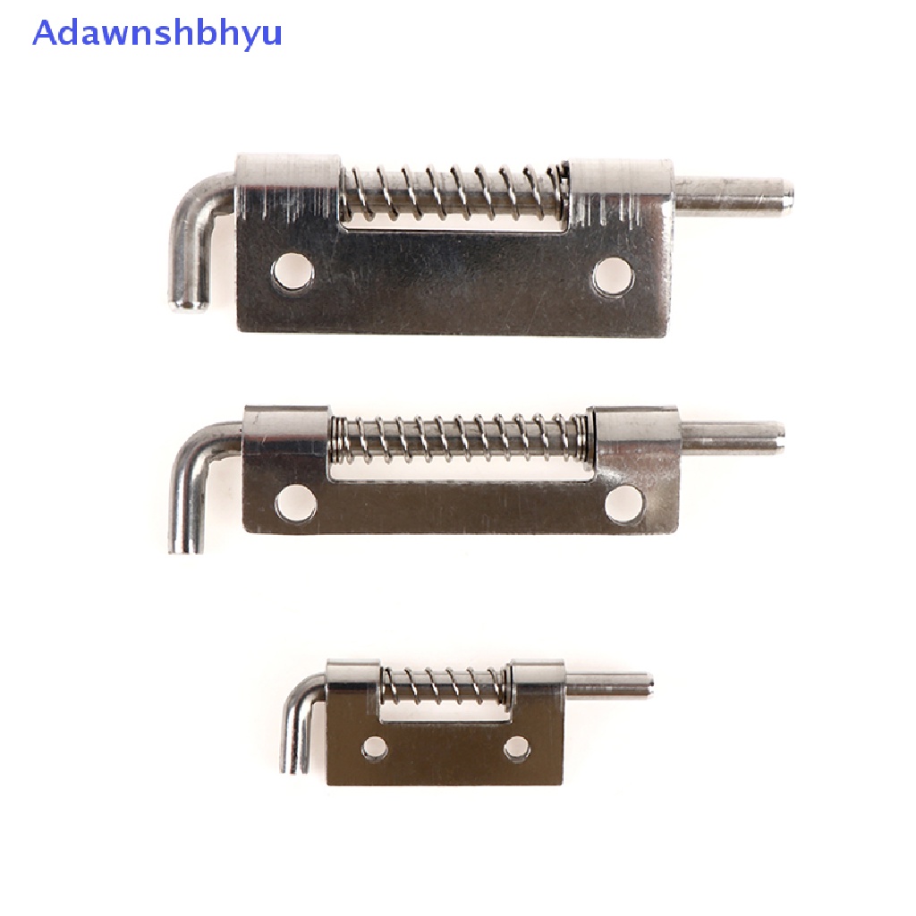Adhyu 1pc 304engsel Bermuat Stainless Steel Pengaman Spring Bolt Barrel Latch Hardware ID