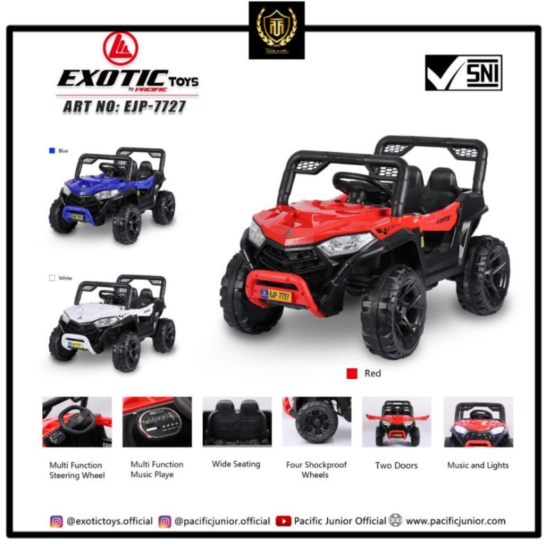 mobil aki Jeep Exotic EJP 7727 With music and lamp