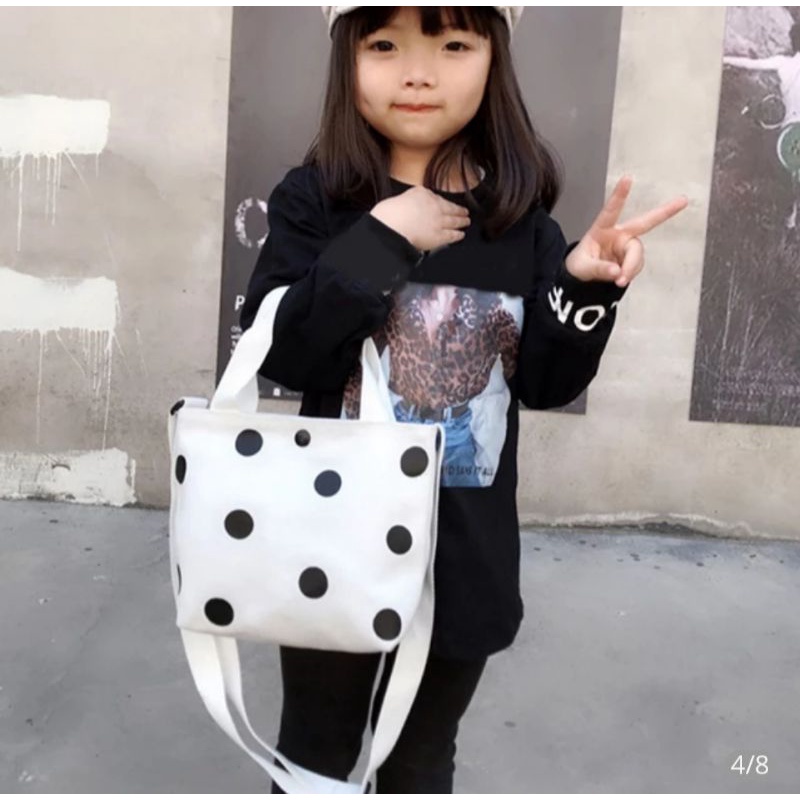 Tas selempang anak perempuan/tas bahu wanita/tas jinjing perempuan motif pulkadot