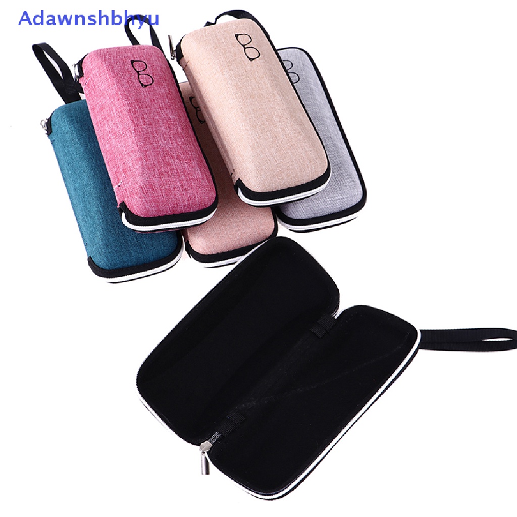 Adhyu 1Pcs EVA Eyewear Cases Cover Sunglasses Case Kotak Kacamata Dengan Lanyard Zipper ID