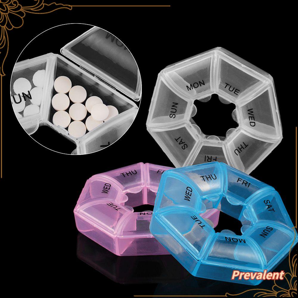 Preva Kotak Obat Perawatan Kesehatan Mingguan Tempat Penyimpanan Tablet Pill Splitters Case
