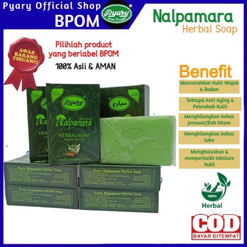 SIAP KIRIM‼️SABUN PYARY NALPAMARA BPOM Original Herbal Soap TUMERIC | Sabun Arab BPOM Resmi