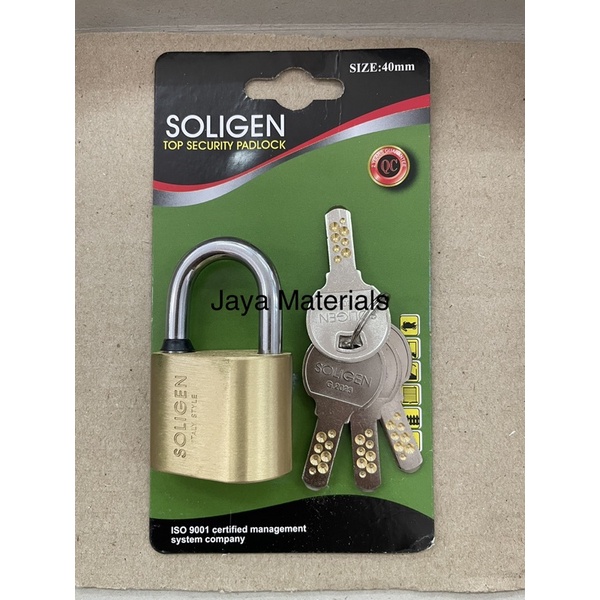 Gembok Soligen PER leher Pendek 40mm