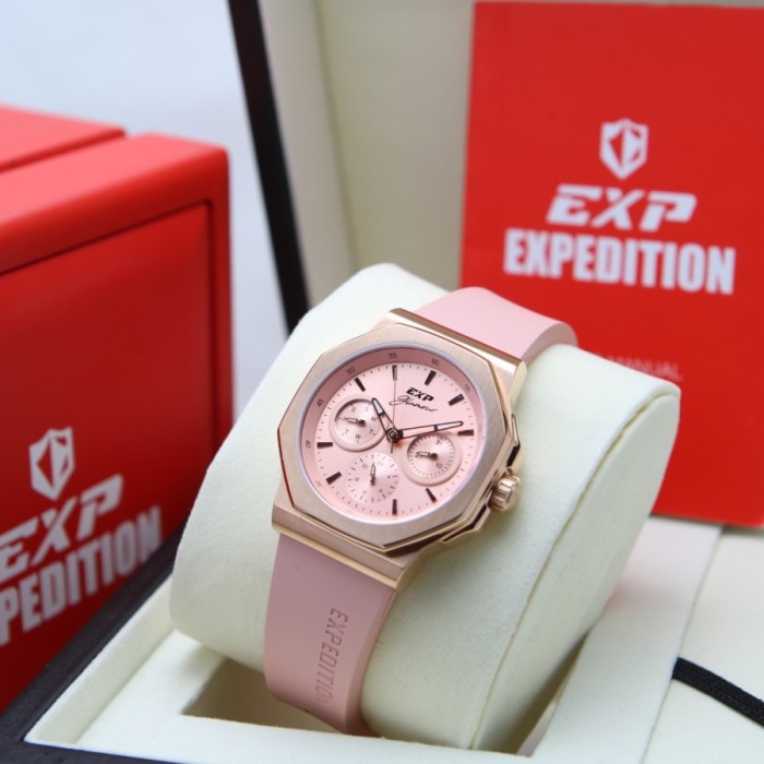 JAM TANGAN WANITA EXPEDITION E 6816 RUBBER ORIGINAL GARANSI RESMI 1 TAHUN