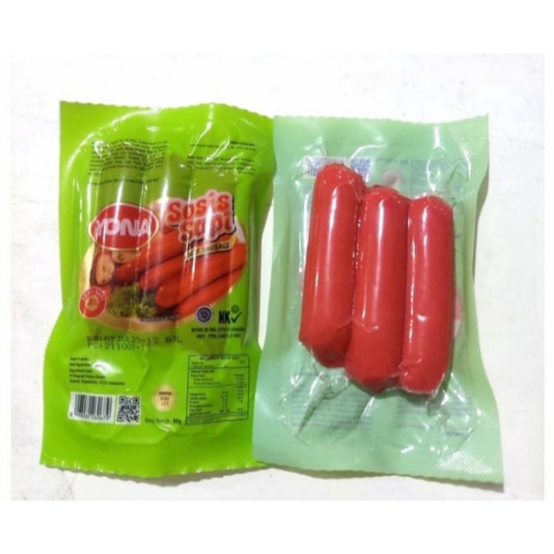 

Yona Sosis Sapi isi 3 pcs 80Gr