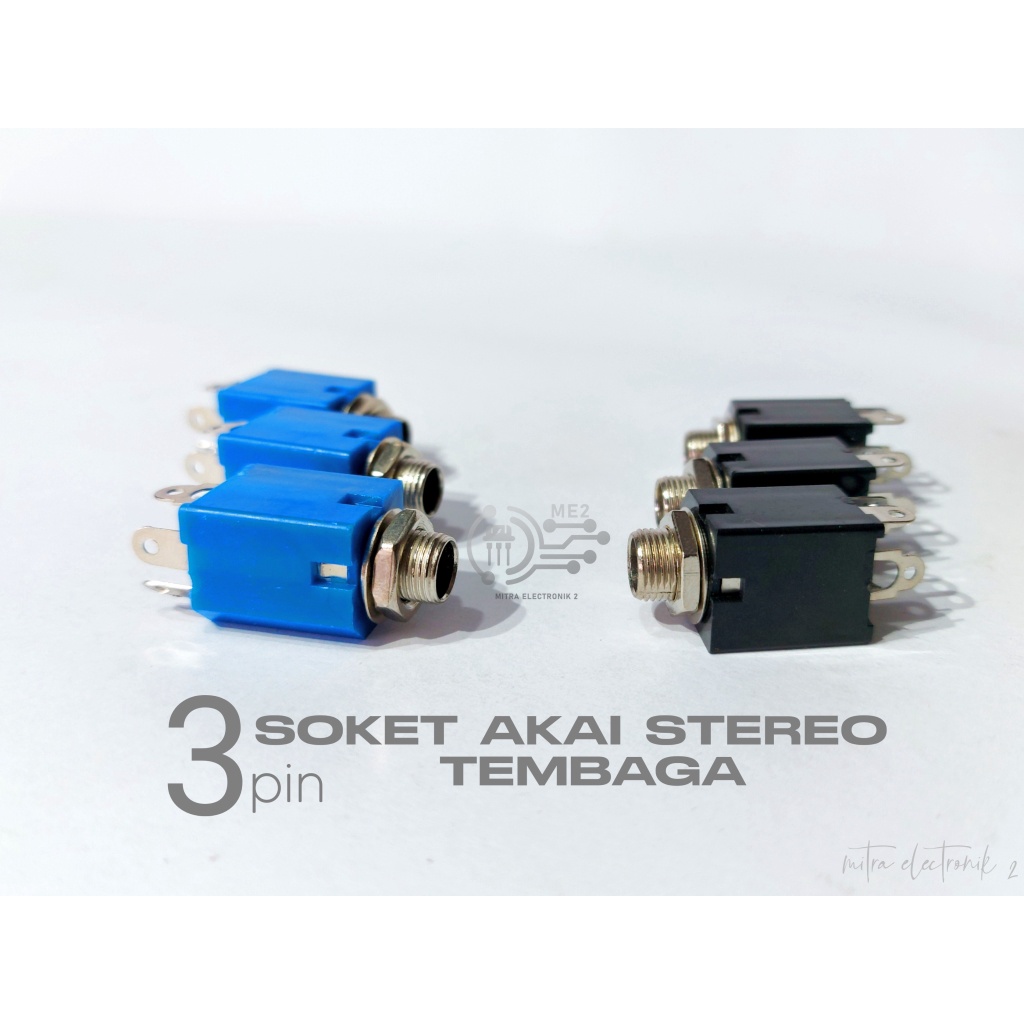 SOKET MIC MONO HITAM AKAI 6,5mm KOTAK HITAM