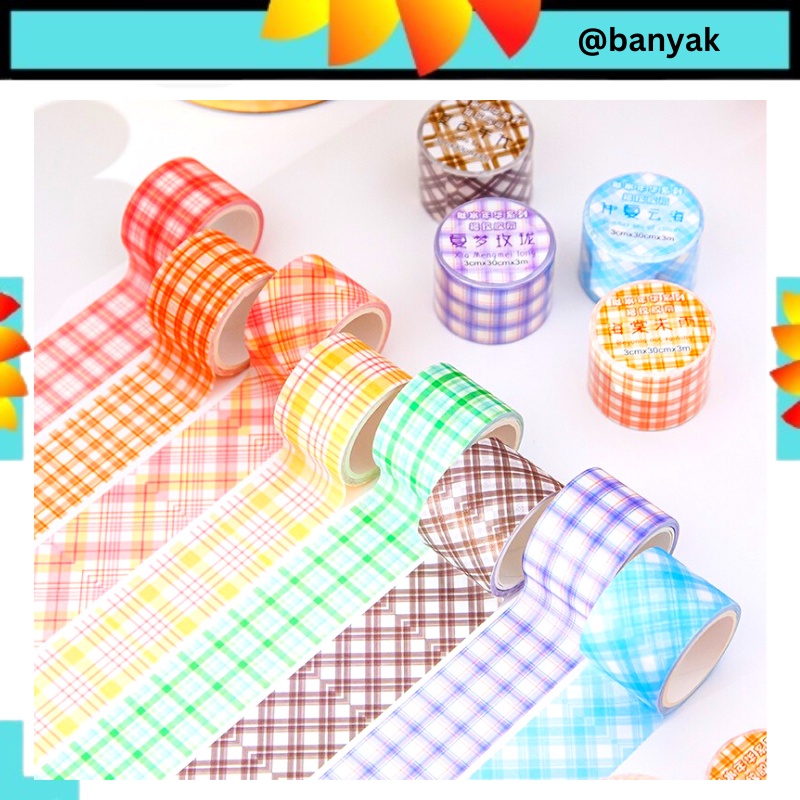 

Sticker 1 box isi 5 Roll Washi Tape Masking Tape Selotip kertas motif Polos Motif Kotak Kotak Lucu Dekorasi Buku Book Diary Diari Memo Journal Jurnal Catatan Harian Anak Sekolah Alat Tulis Bisa Untuk Kado Ulang Tahun Scraping book @banyak
