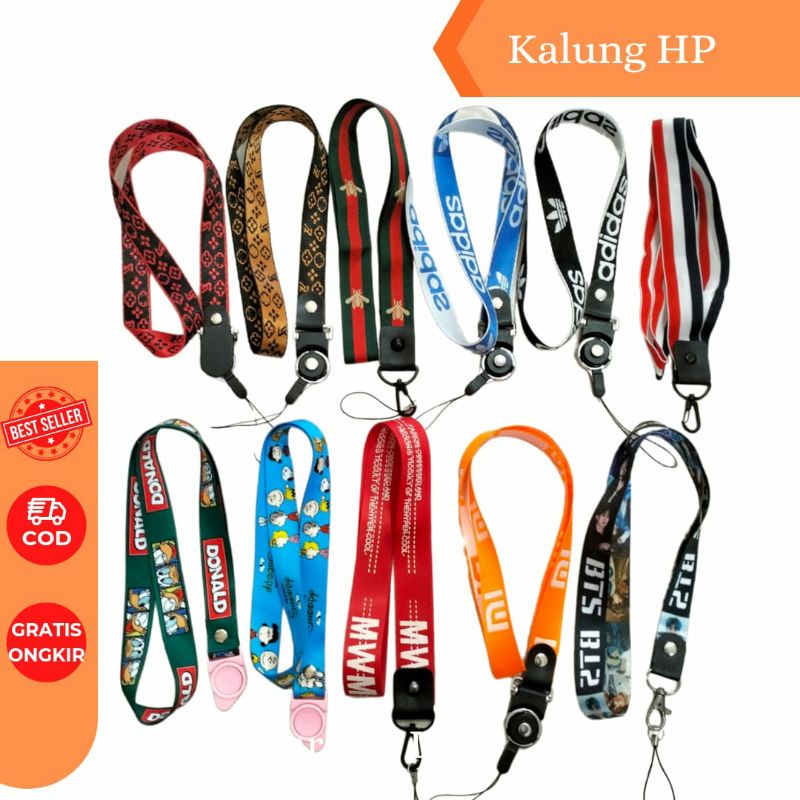 Tali Gantungan HP Handphone Kunci Kartu / Kalung HP / Gantungan HP gantung leher