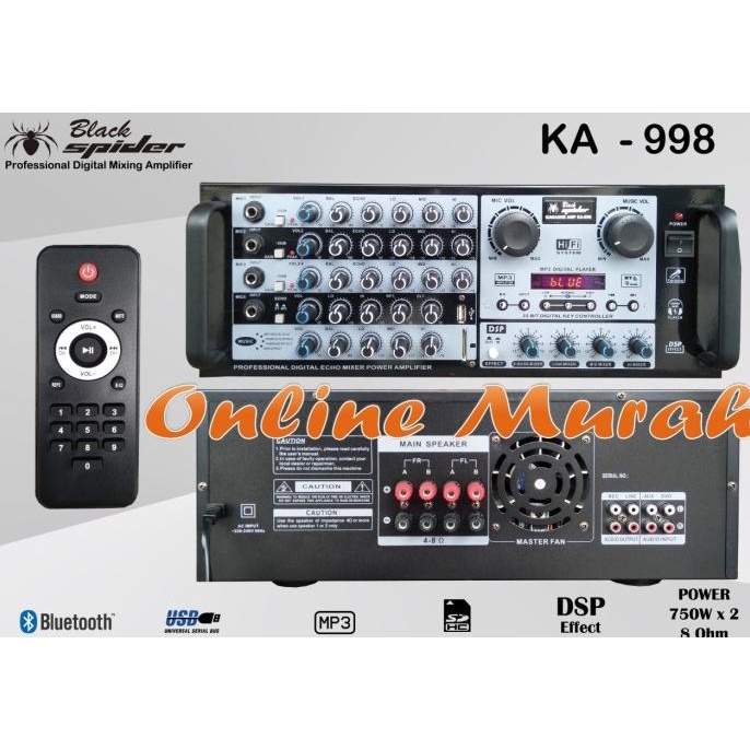 Amplifier Black Spider Ka998 Ampli Black Spider Ka 998 Original #Original