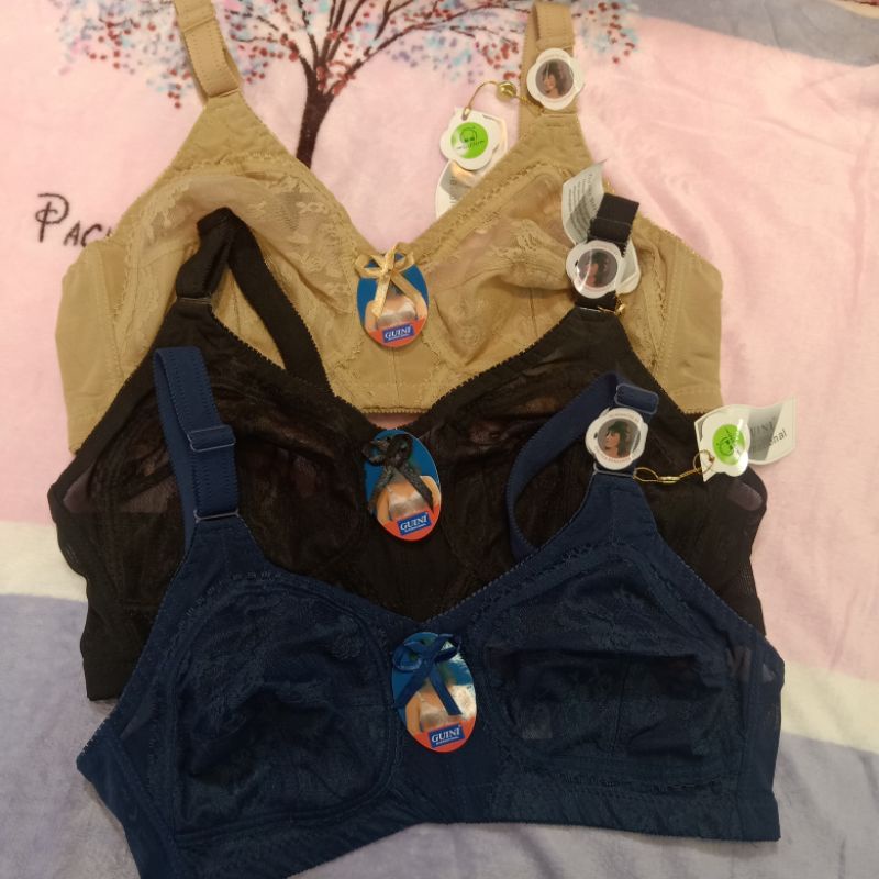 BRA WANITA GUINI 408 CUP B JUMBO/BH SISTER /BH BRUKAT SEMI TRANSPARAN TANPA BUSA TANPA KAWAT