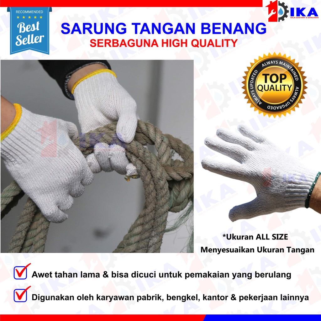 SARUNG TANGAN BENANG / BANGUNAN / SERBAGUNA / MULTIFUNGSI / BAGUS MURAH