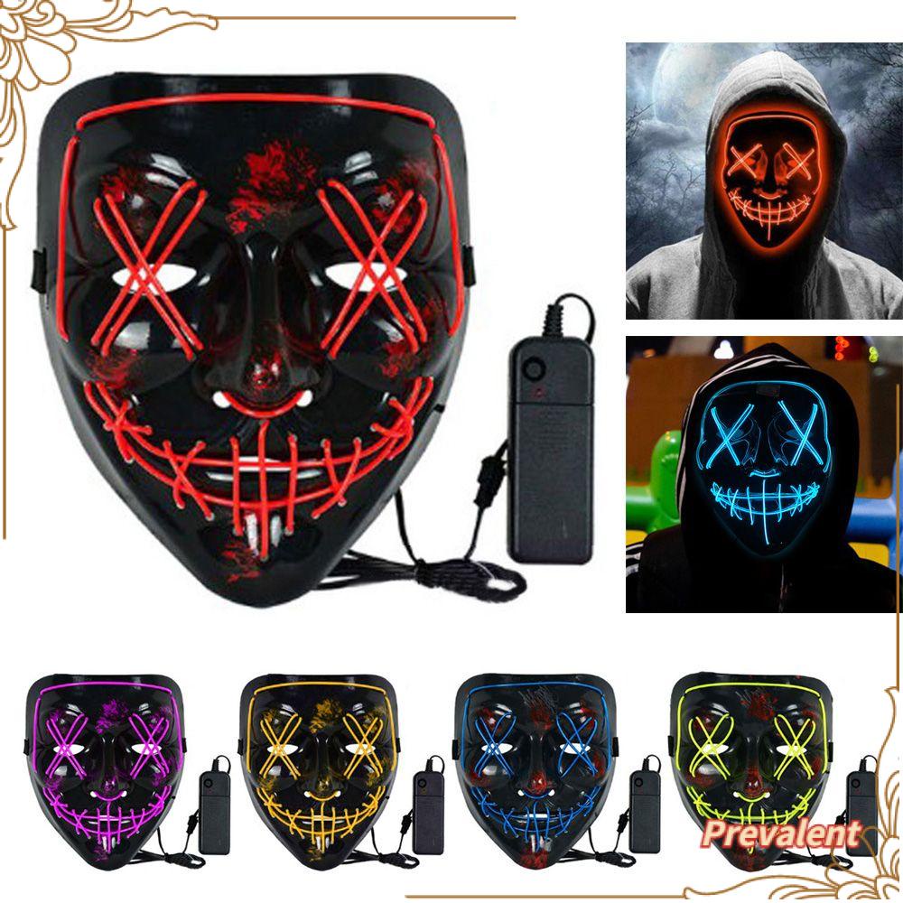 Preva Halloween protectionFashion Gaun Halloween Dekorasi Pesta Topeng Lampu LED