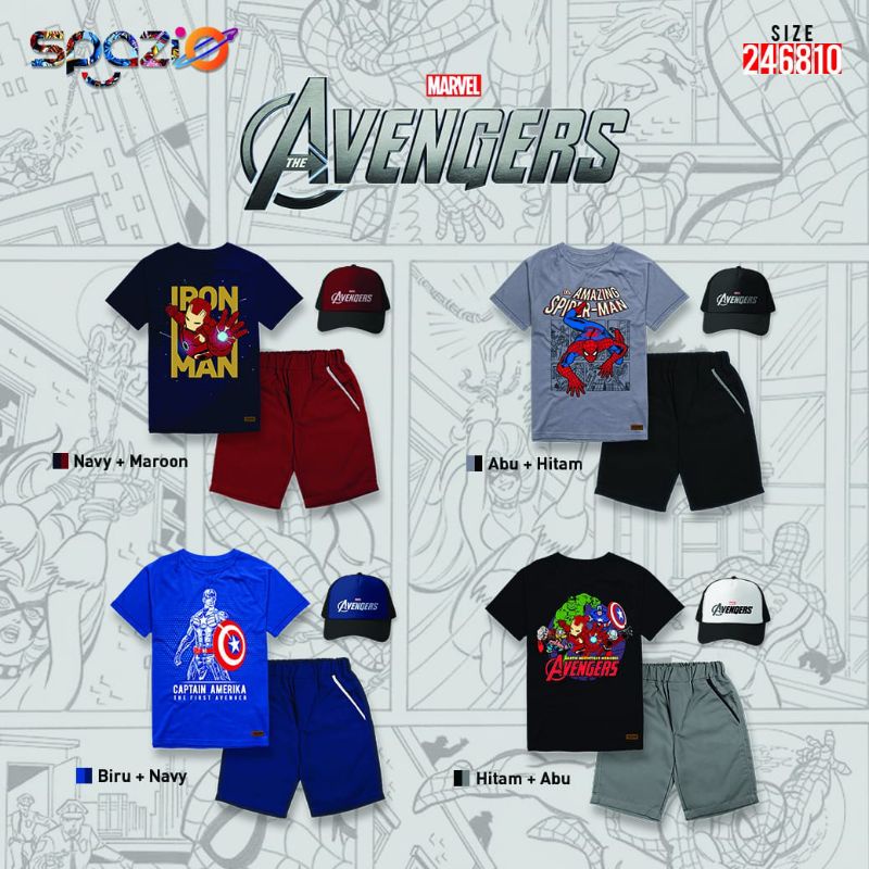 SEELAN ANAK COWOK AVERGER FREE TOPI SPAZIO