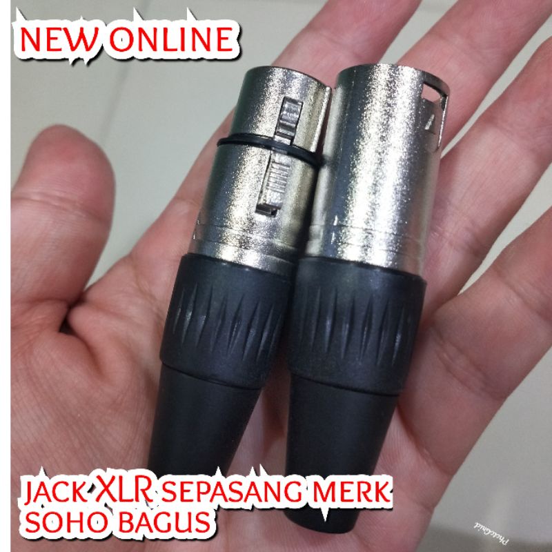 JACK XLR SEPASANG MERK SOHO BAGUS