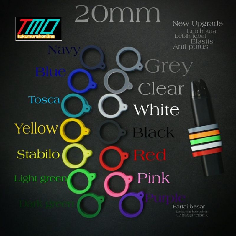 

KARET LANYARD O RING WARNA 20MM TEBAL