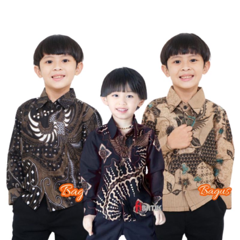 Kemeja Batik Anak Laki-Laki Lengan Panjang kemeja batik anak Laki-laki Umur 2 Sampai 13 Tahun Batik 
