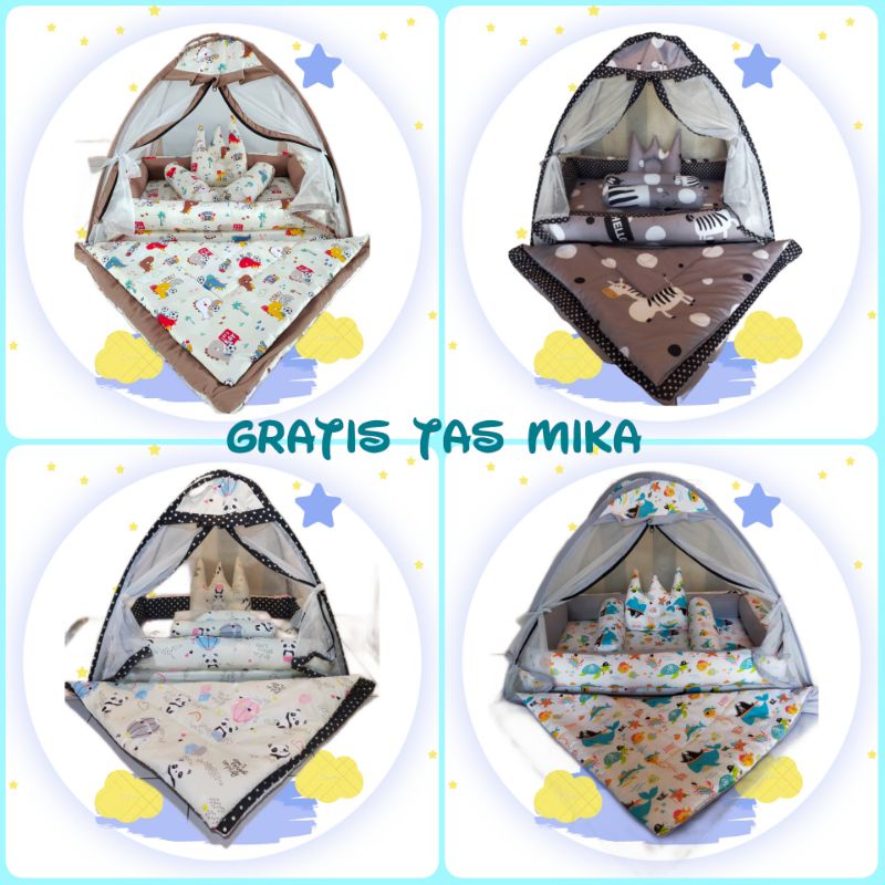1 SET KASUR BAYI KELAMBU PLUS BEDCOVER/KASUR BAYI NEW BORN/MATRASS BABY/KASUR BAYI FULLSET