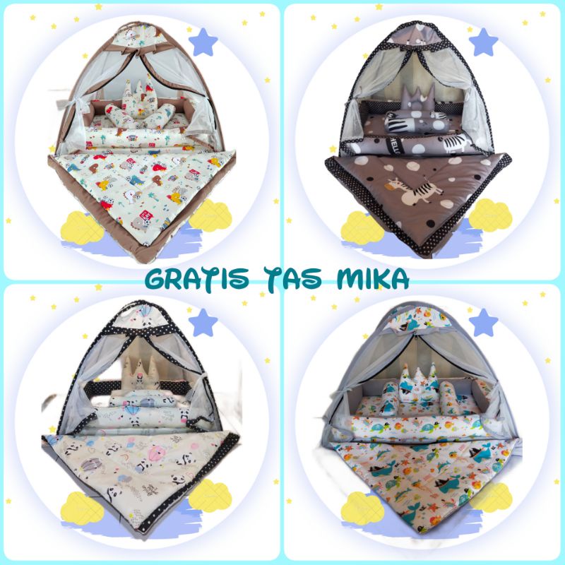 Kasur Bayi Kelambu Tenda Set Bedcover Motif Best Seller