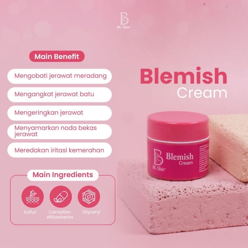 bg skin blemish cream  jerawat acne totol