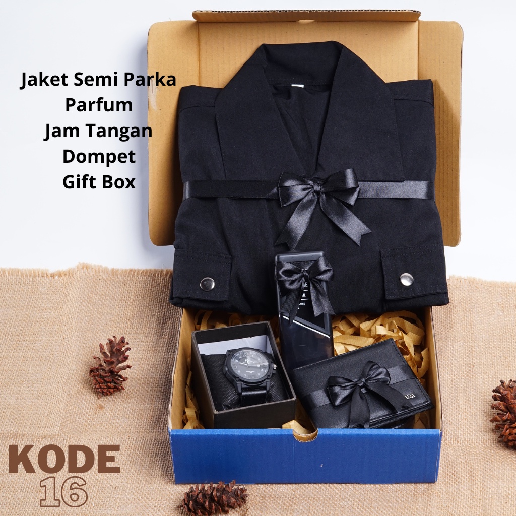 Hampers Kado Cowok Isi Kemeja Parka Pria Hadiah Ulang Tahun/ Wisuda/ Anniversary