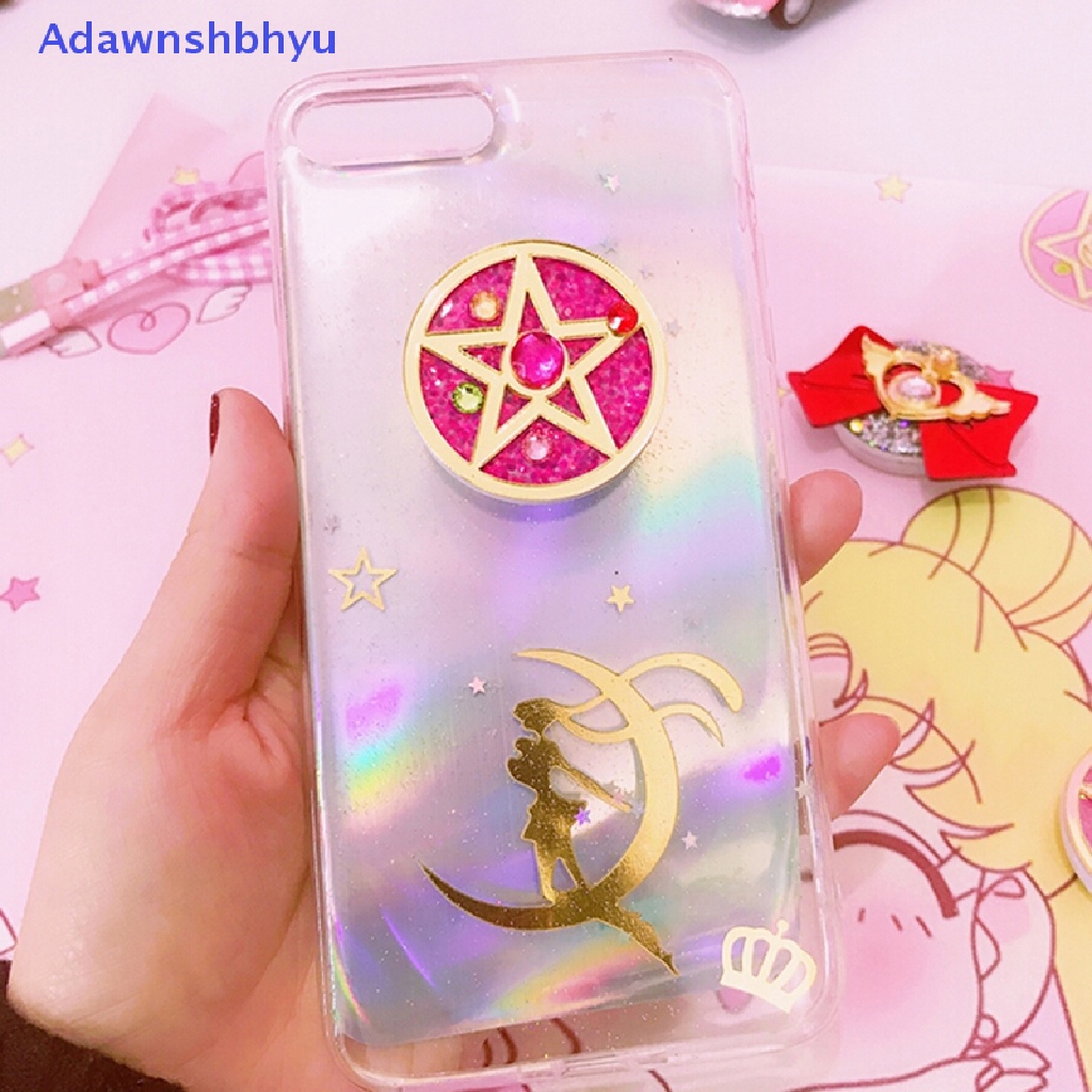 Adhyu Universal Sailor Moon Phone Stretch Kartun Jari Cincin Holder Socket ID