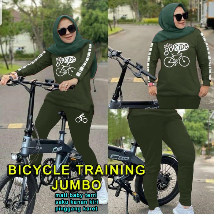 PIK - Setelan Training Bike - L, XL, XXL, 3XL/BAJU OLAHRAGA WANITA /SETELAN SENAM WANITA /TERMURAH