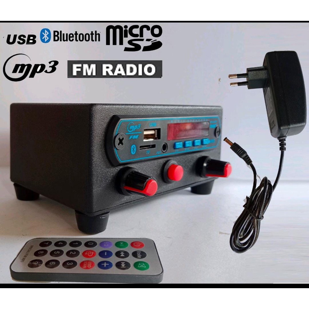 power amplifier stereo bloetooth  blutut  12v dc gratis adaptor