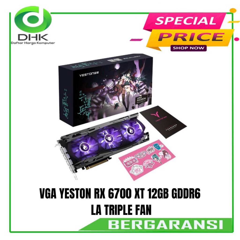 VGA YESTON RX 6700 XT 12GB GDDR6 LA TRIPLE FAN