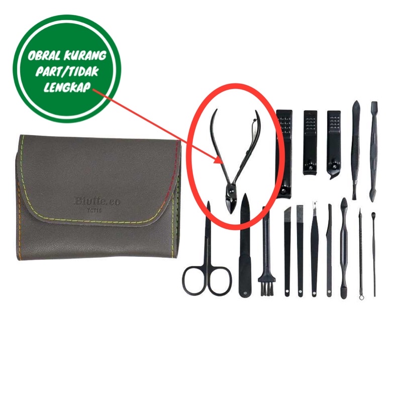 [OBRAL RIJEK] Set Gunting Kuku Manicure Nail Pedicure Kit - TCT16