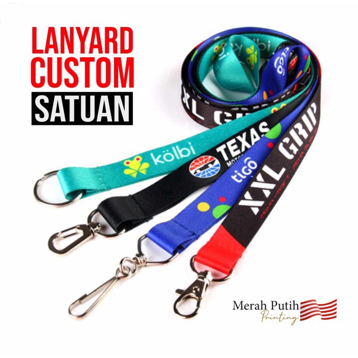 

SPECIAL LANYARD CUSTOM DIGITAL PRINT SATUAN 2 Sisi 2 cm / 2.5 cm Code 2576