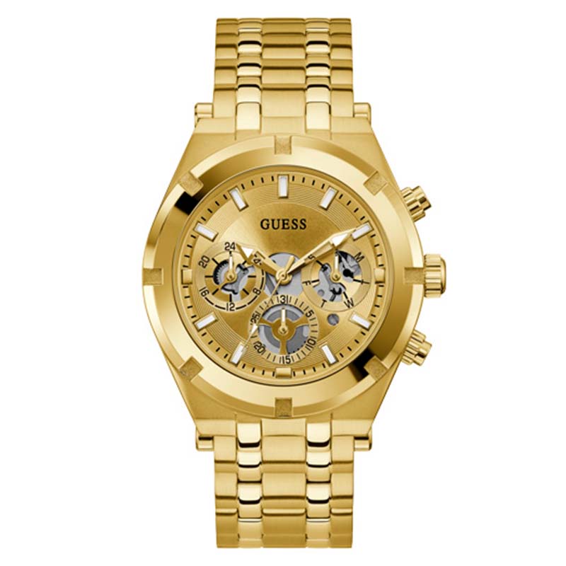 Guess Gents Watch Gold CONTINENTAL - GW0260G4