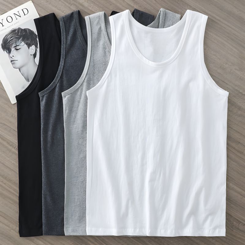 Singlet Pria Polos Cotton Combed Kaos Singlet Pria Dalaman Pria Baju Singlet Pria Tanktop Pria