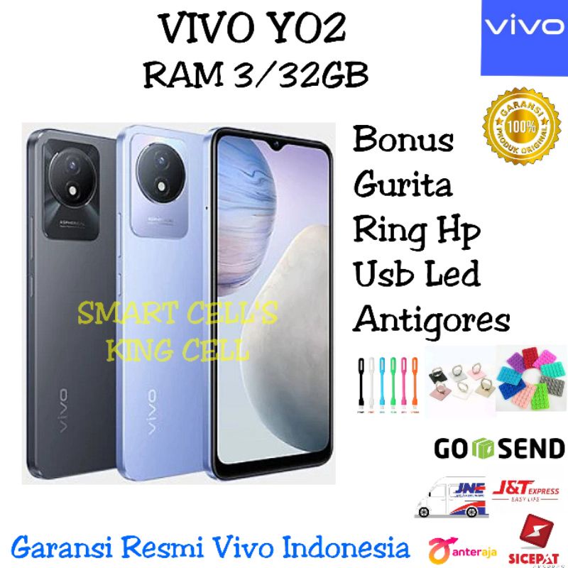 VIVO Y02 RAM 3/32GB | VIVO Y02T 4/64GB GARANSI RESMI VIVO INDONESIA