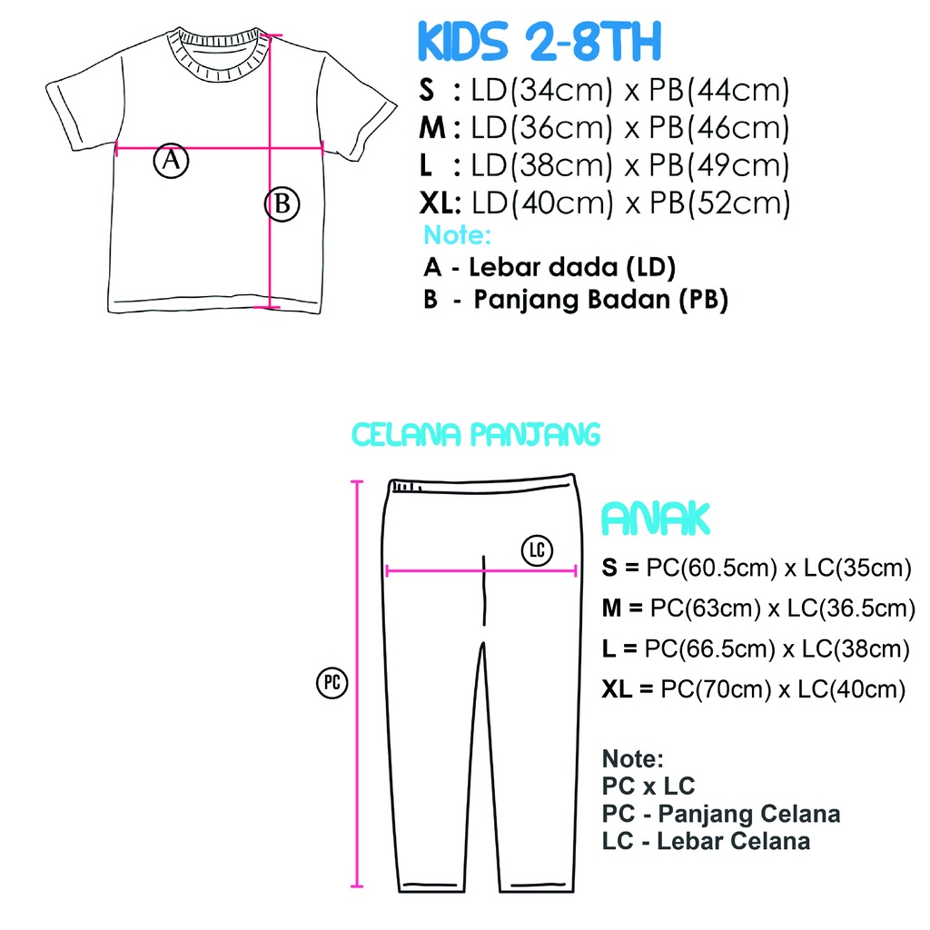 Piyama Imlek Rabbit NAF Anak Usia 2 Sampai 8 Tahun Bahan Katun Combed 30s Premium