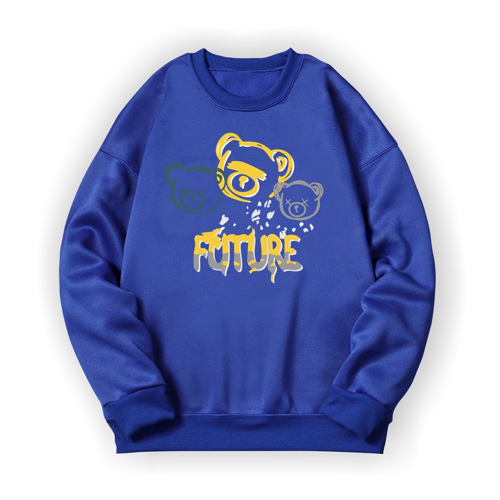 Future Bear Sweatshirt Basic II Sweater Crewneck Print DTF II Sz M - XL Anak &amp; Dewasa ( Pria &amp; Wanita )