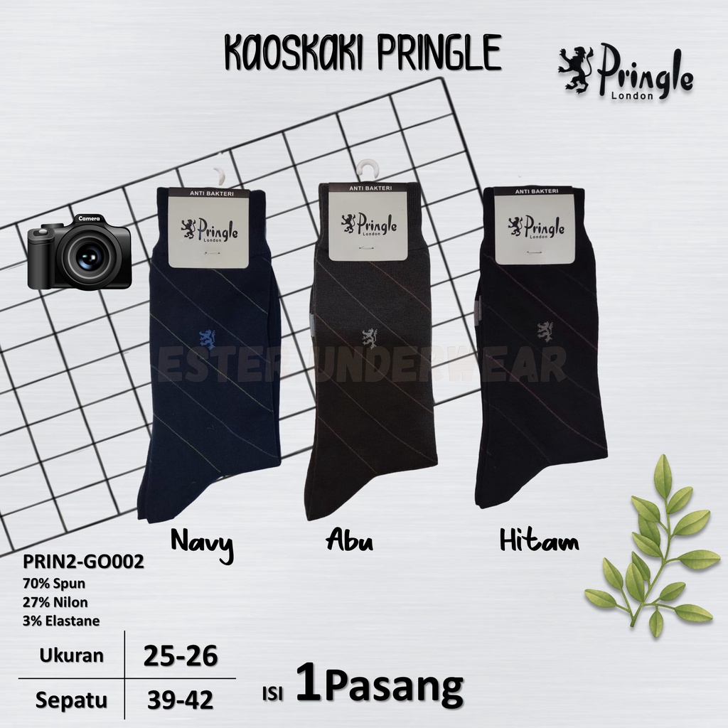 Pringle Kaos Kaki Kantor Pria Anti Bakteri Seri Motif Isi 1 Pasang