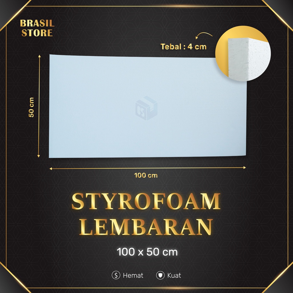 Jual Styrofoam Lembaran 100 x 50 tebal 4cm Shopee Indonesia