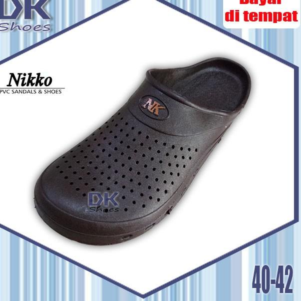 ↯ Nikko Sandal Selop Bakpao Baim 40-42 Coklat Pria / Sandal Karet Pria Tahan Air ✍